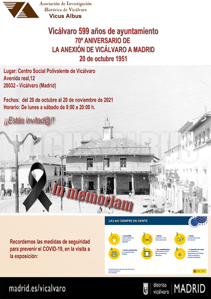 Exposición 70º Aniversario Anexión de vicálvaro a Madrid