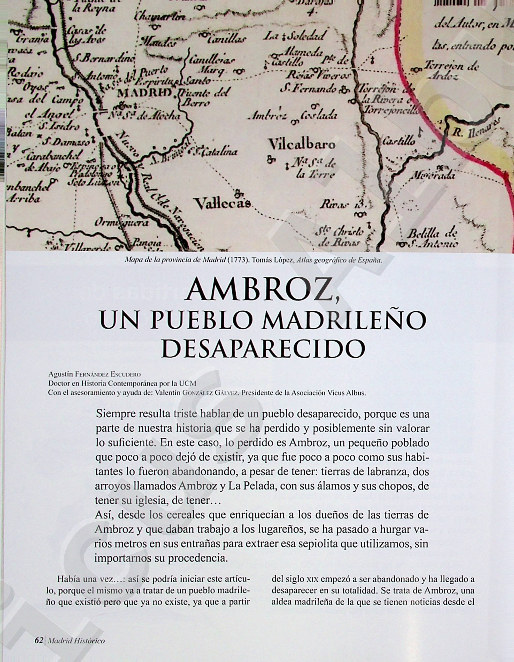 Ambroz, un pueblo madrileño desaparecido